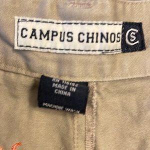 Campus Chinos Shorts Khaki with Orange palmetto tree/crescent moon 42 9” inseam